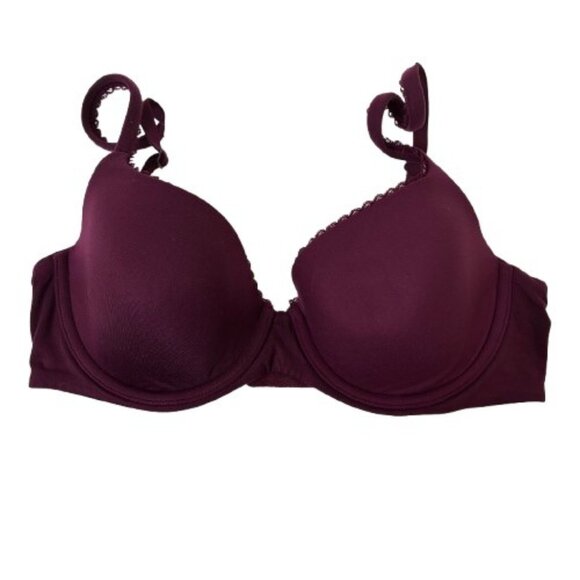 Victoria’s Secret Burgundy Lined Demi Size 32D - Picture 1 of 8